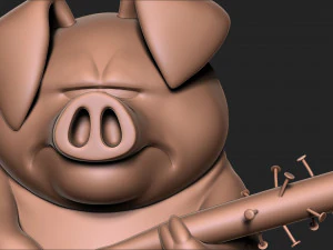 Angry pig 3D Print Model