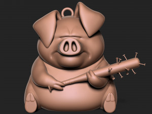 Angry pig 3D Print Model