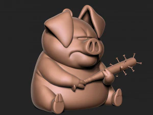 Angry pig 3D Print Model