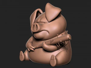 Angry pig 3D Print Model