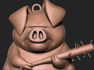 Angry pig 3D Print Model