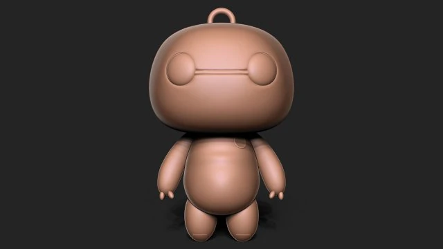 大英雄6-大白钥匙扣 3D 打印模型 .c4d .max .obj .3ds .fbx .stl .blend