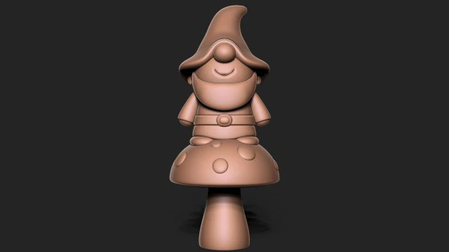 Garden Gnome 3D Print Model .c4d .max .obj .3ds .fbx .stl .blend 