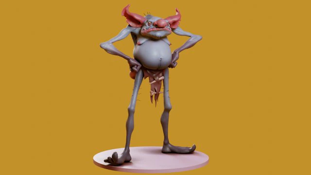 Chochlik Model do druku 3D .c4d .max .obj .3ds .fbx .stl .blend 