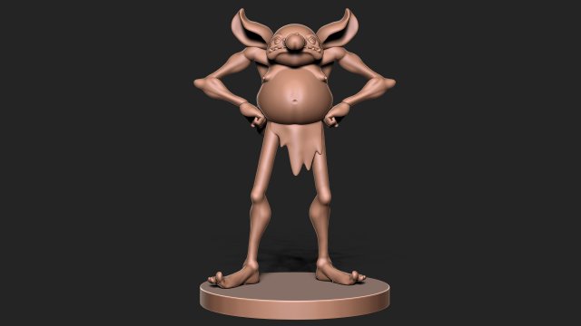Goblin with base Modello di stampa 3D .c4d .max .obj .3ds .fbx .stl .blend 
