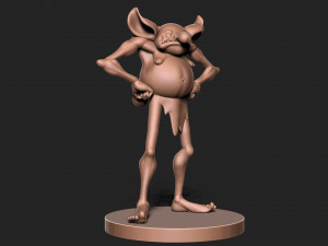 Goblin with base Modello di stampa 3D