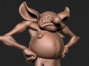 Goblin with base Modello di stampa 3D