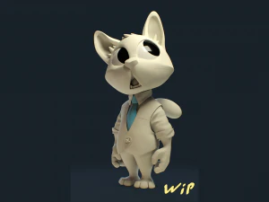 Bay Kedi 3D Baskı Modeli