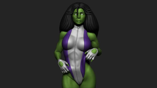 She Hulk 3D Print Model .c4d .max .obj .3ds .fbx .stl .blend 