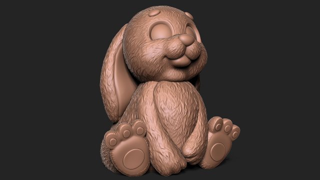 Cute Rabbit Model do druku 3D .c4d .max .obj .3ds .fbx .stl .blend 