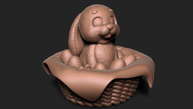 Easter Bunny 3D Baskı Modeli .c4d .max .obj .3ds .fbx .stl .blend 