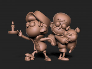 Dipper and Mabel Pines Gravity Falls 3D Принт Модель