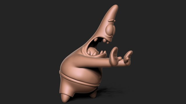 Patrick Star 3D Принт Модель .c4d .max .obj .3ds .fbx .stl .blend 