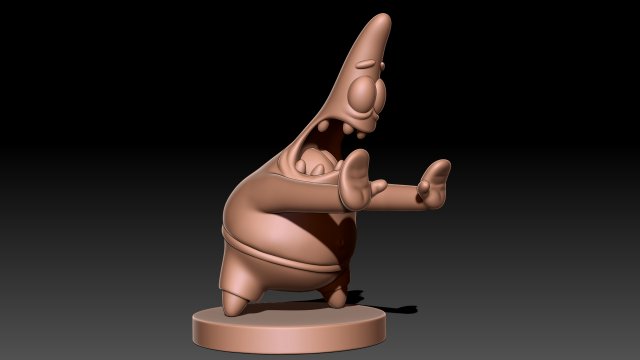 Patrick Star with base Model do druku 3D .c4d .max .obj .3ds .fbx .stl .blend 