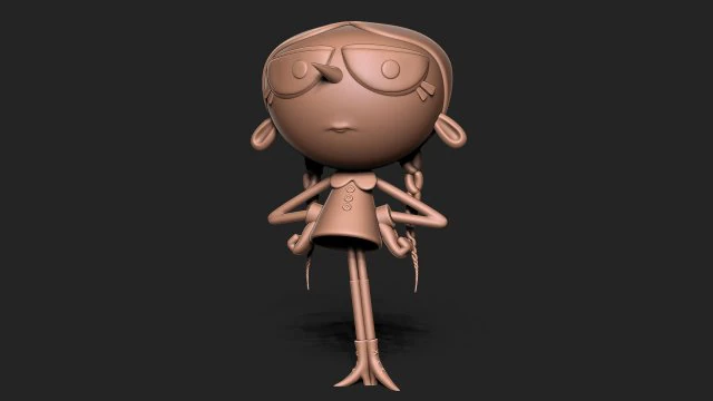 Wednesday addams 3D Print Model .c4d .max .obj .3ds .fbx .stl .blend 