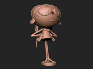 Wednesday addams with base 3D Print Model