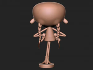 Wednesday addams with base 3D Print Model