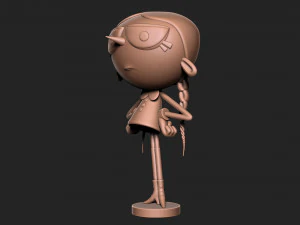 Wednesday addams with base 3D Print Model