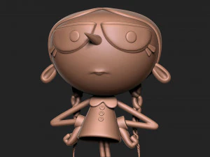 Wednesday addams with base 3D Print Model