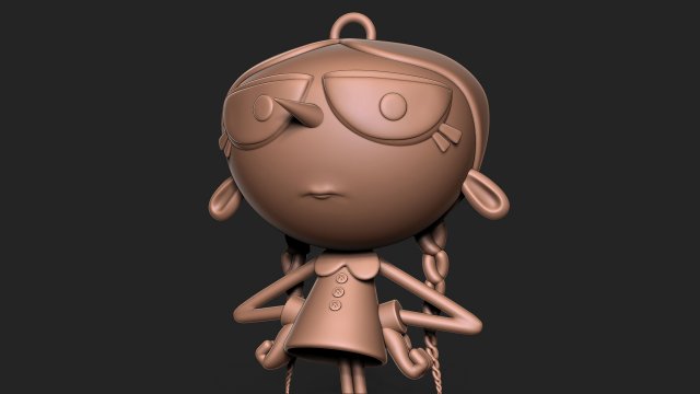 Wednesday addams keychain Modelo de impresión 3D .c4d .max .obj .3ds .fbx .stl .blend 