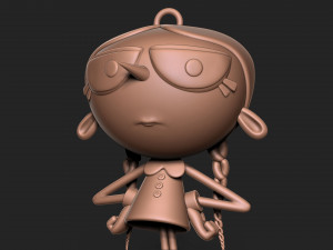 Wednesday addams keychain 3D Print Model