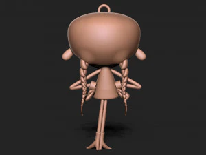 Wednesday addams keychain 3D Print Model