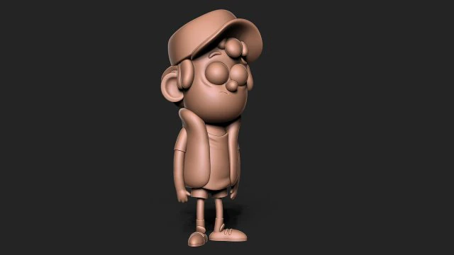 Dipper Gravity Falls 3D Print Model .c4d .max .obj .3ds .fbx .stl .blend 