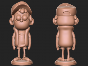 Dipper Gravity Falls with base 3D-Druckmodell