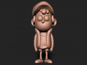 Dipper Gravity Falls Keychain 3D 프린트 모델