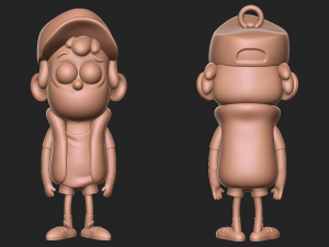 Dipper Gravity Falls Keychain 3D 프린트 모델