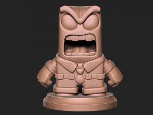 Anger sculpture for 3d printing cartoon Inside out with base 3D Принт Модель