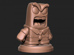 Anger sculpture for 3d printing cartoon Inside out with base 3D Принт Модель