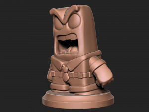 Anger sculpture for 3d printing cartoon Inside out with base 3D Принт Модель