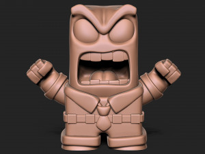 Anger sculpture for 3d printing cartoon Inside out 3D Print Model