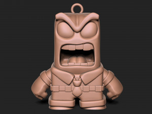 Anger - Inside out keychain 3D-Druckmodell