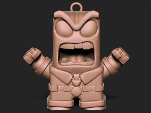 Anger - Inside out keychain 3D Print Model