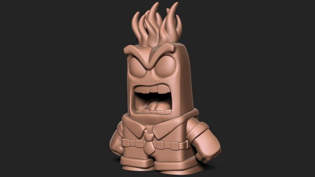 Anger sculpture 3D Baskı Modeli .c4d .max .obj .3ds .fbx .stl .blend 