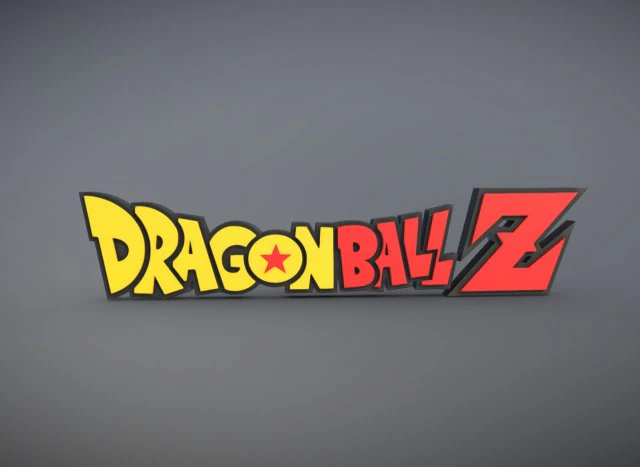 DRAGON BALL Z LOGO 3D Print Model .c4d .max .obj .3ds .fbx .stl .blend 