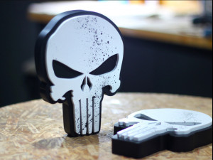 THE PUNISHER LOGO 3D Baskı Modeli