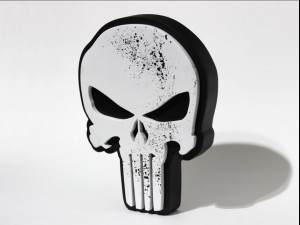 THE PUNISHER LOGO 3D Baskı Modeli