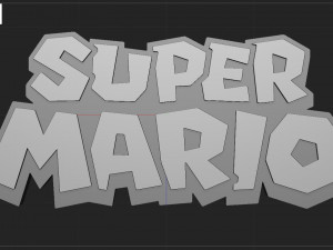 SUPER MARIO LOGO Modelo de impresión 3D