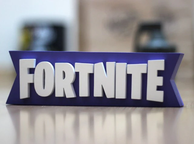 FORTNITE LOGO 3D Print Model .c4d .max .obj .3ds .fbx .stl .blend 