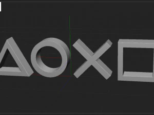PLAYSTATION SIGNS 3D Print Model