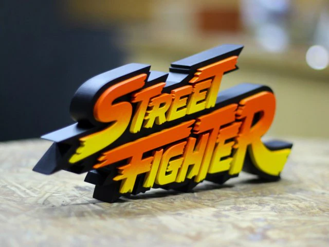 STREET FIGHTER LOGO 3D Print Model .c4d .max .obj .3ds .fbx .stl .blend