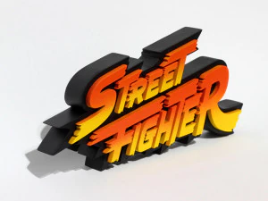 STREET FIGHTER LOGO 3D Print Model