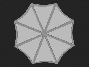 Resident Evil Umbrella Corporation Logo 3D-Druckmodell