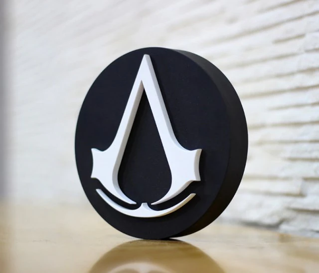 ASSASSINS CREED LOGO 3D Print Model .c4d .max .obj .3ds .fbx .stl .blend