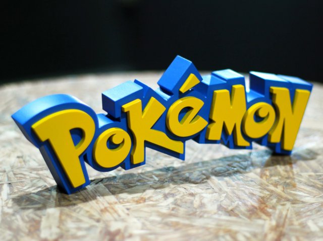 POKEMON LOGO 3D-Druckmodell .c4d .max .obj .3ds .fbx .stl .blend 