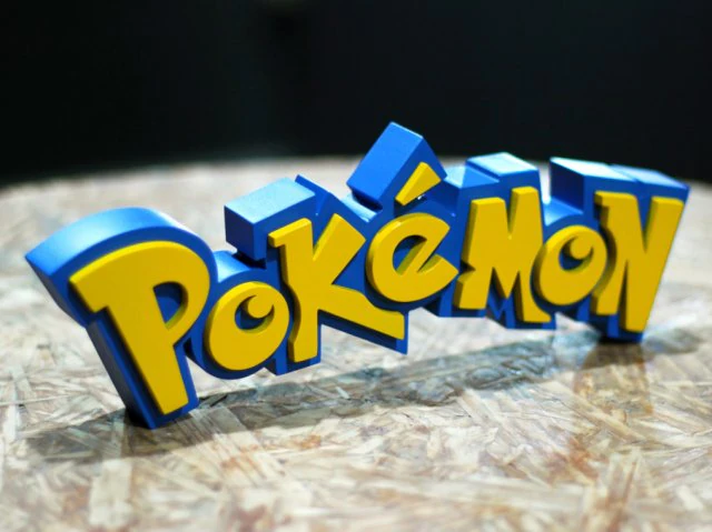 POKEMON LOGO 3D Print Model .c4d .max .obj .3ds .fbx .stl .blend 