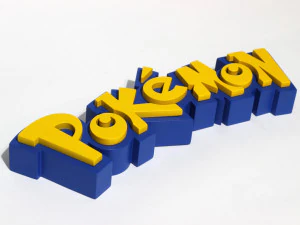 POKEMON LOGO 3D Print Model